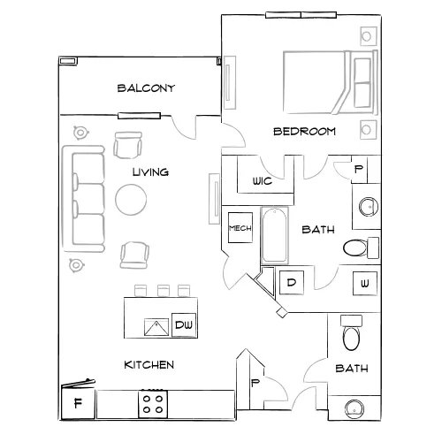1760 Apartments - Lawrenceville, GA - Furnished Diagram