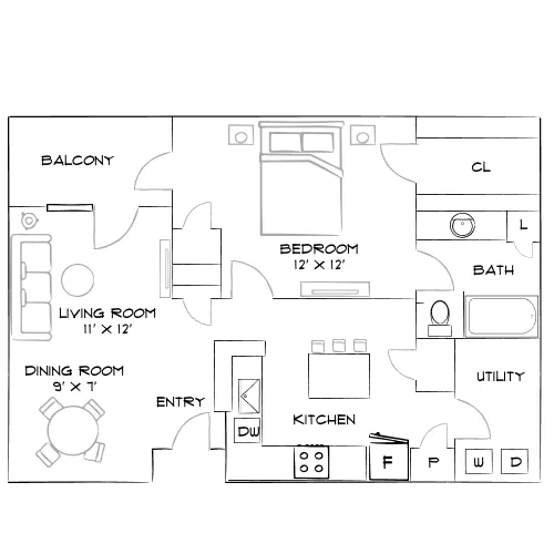 2054 Riverside - Jacksonville, FL - Furnished Diagram