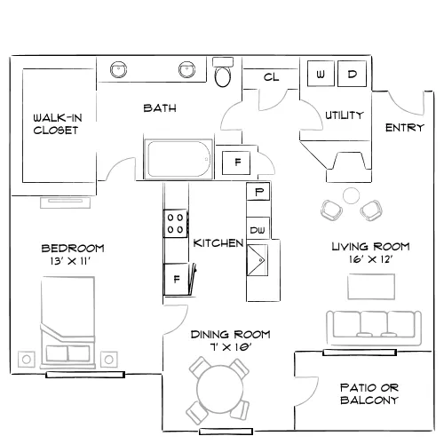 Lakeview at Gateway Park - Denver, CO - Furnished Diagram