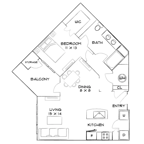 Rowe Vinings - Atlanta, GA - Furnished Diagram