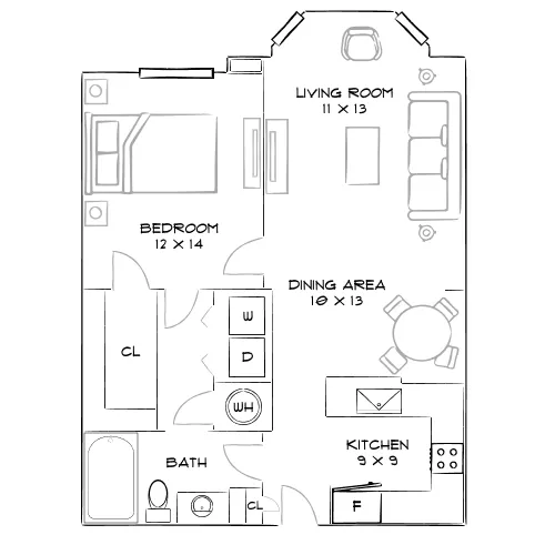 The Hartley - Atlanta, GA - Furnished Diagram