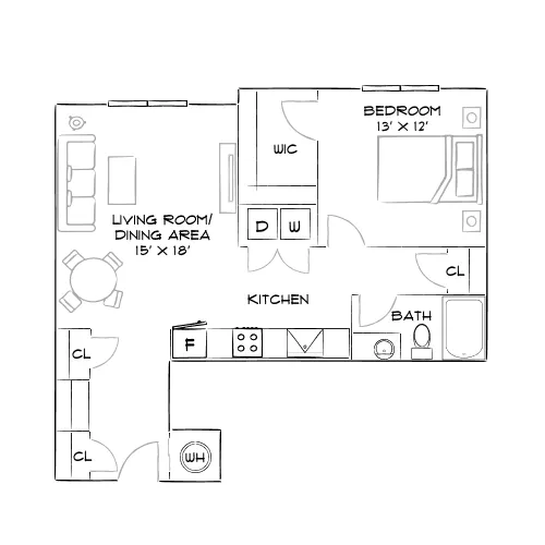 Cue - Jacksonville, FL - Furnished Diagram