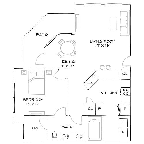 Crestview at Apex Apartments - Apex, NC - Furnished Diagram