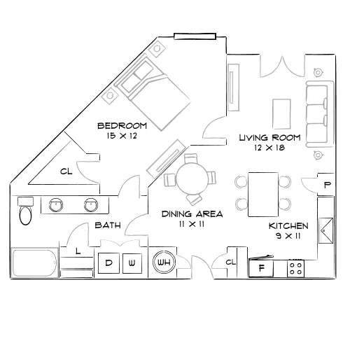 The Hartley - Atlanta, GA - Furnished Diagram