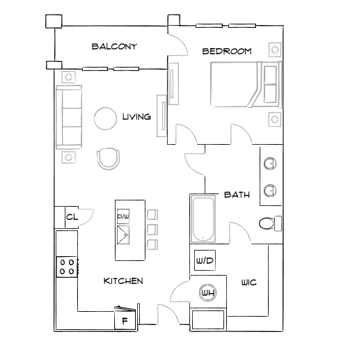 The Sawyer at One Bellevue Place - Nashville, TN - Furnished Diagram