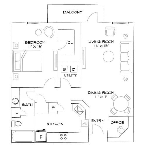 2054 Riverside - Jacksonville, FL - Furnished Diagram