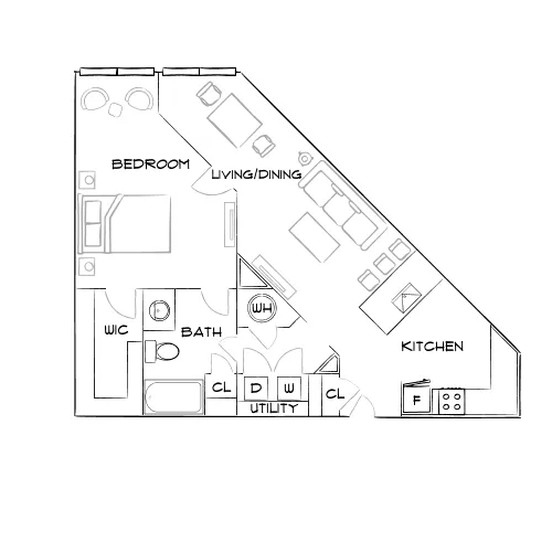 Solay Fort Worth - Fort Worth, TX - Furnished Diagram