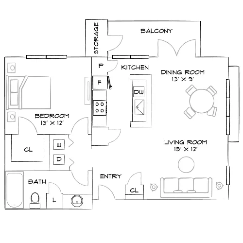 2054 Riverside - Jacksonville, FL - Furnished Diagram