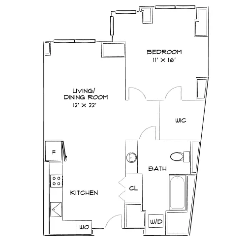 Elevate – Cambridge, MA – Floor Plan Diagram