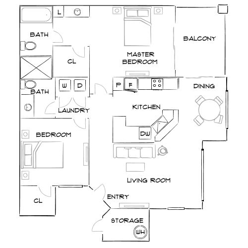 Sierra Foothills - Ahwatukee, AZ - Floor Plan Diagram