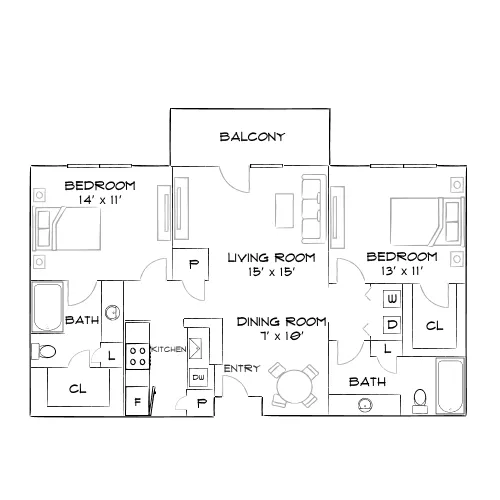 2054 Riverside - Jacksonville, FL - Furnished Diagram