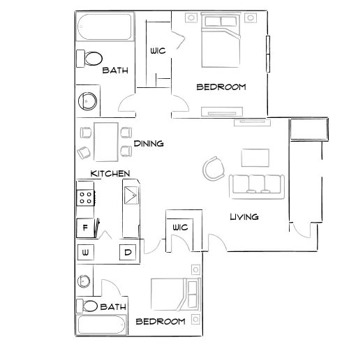 The Sanctuary - Las Vegas, NV - Furnished Diagram