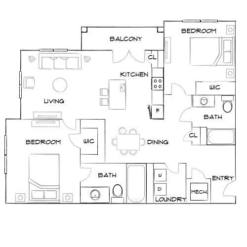 The Lodge at Hidden River - Tampa, FL - Furnished Diagram