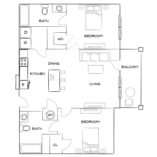 The Rosery - NW Largo, FL - Furnished Diagram