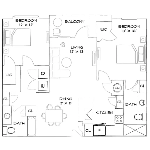 Venue at Lakewood Ranch - Bradenton, FL - Furnished Diagram