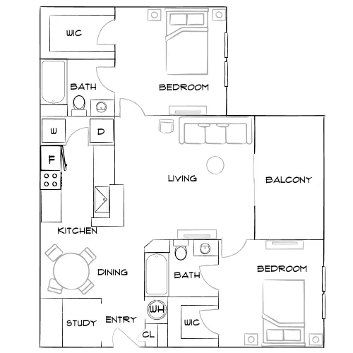 Arbor Place - Douglasville, GA - Furnished Diagram