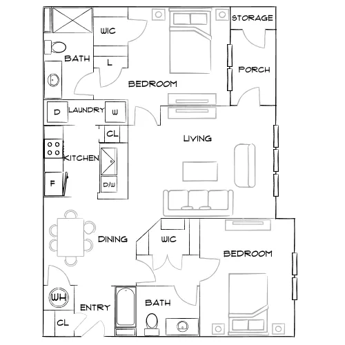 Creekside Vista - Decatur, GA - Furnished Diagram
