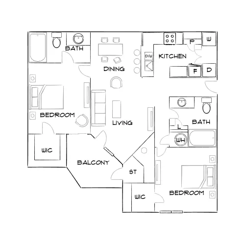 Perimeter Circle - Sandy Springs, GA - Furnished Diagram