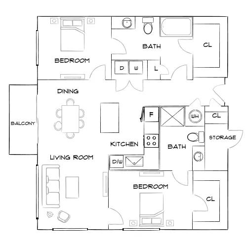 Roswell City Walk - Roswell, GA - Furnished Diagram