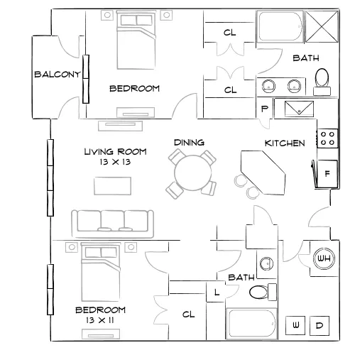 Rowe Vinings - Atlanta, GA - Furnished Diagram