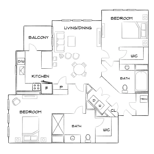 The Ellison - Kennesaw, GA - Furnished Diagram