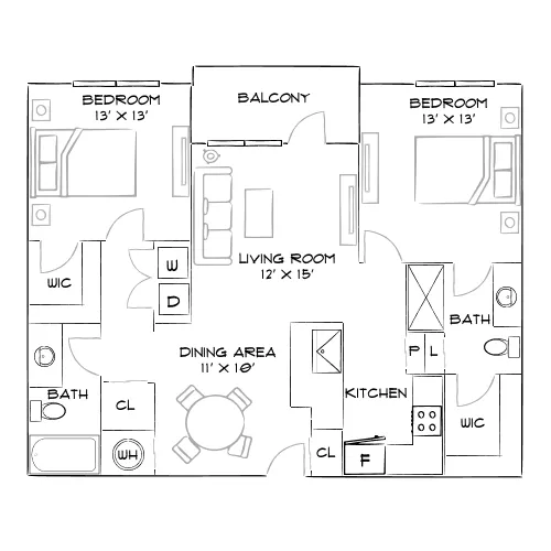 Cue - Jacksonville, FL - Furnished Diagram