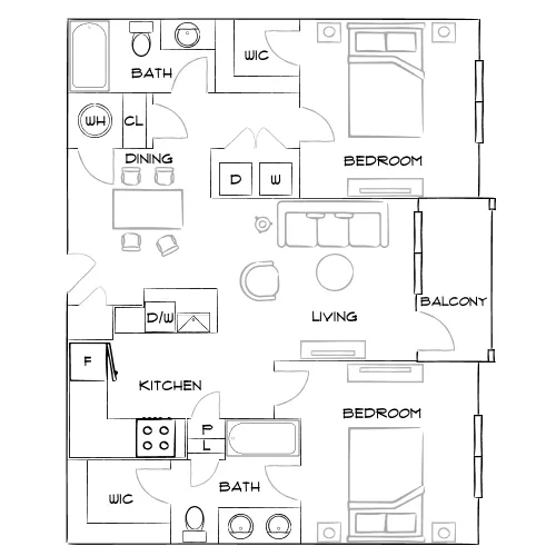 Botanic at Ingleside - North Charleston, SC - Furnished Diagram