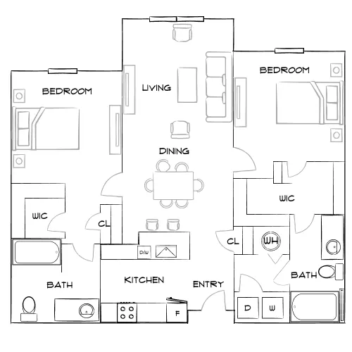 Addison at South Tryon - Charlotte, NC - Furnished Diagram