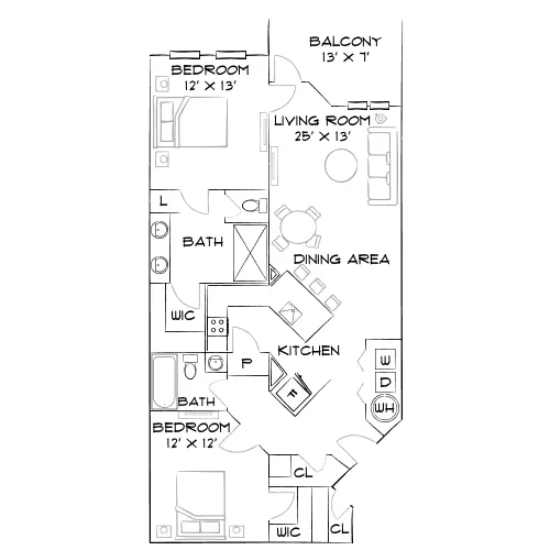 Timucuan Lakeside - Jacksonville, FL - Furnished Diagram