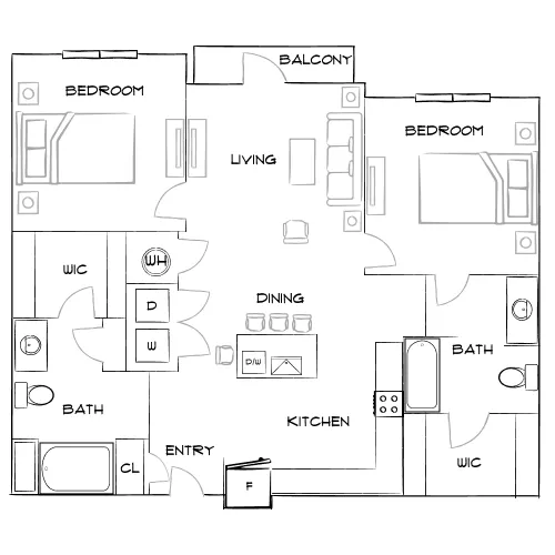 The Anson - Nashville, TN - Furnished Diagram