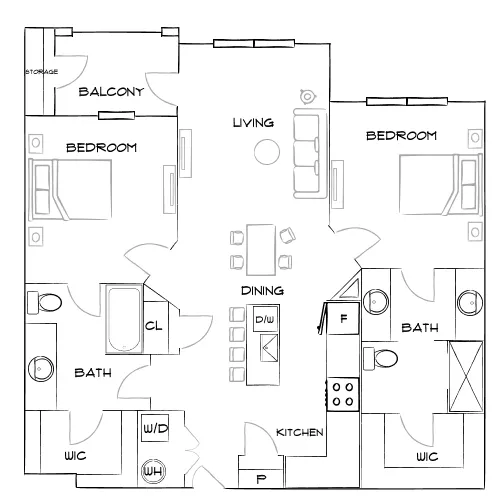 Cortona South Tampa - Tampa, FL - Furnished Diagram