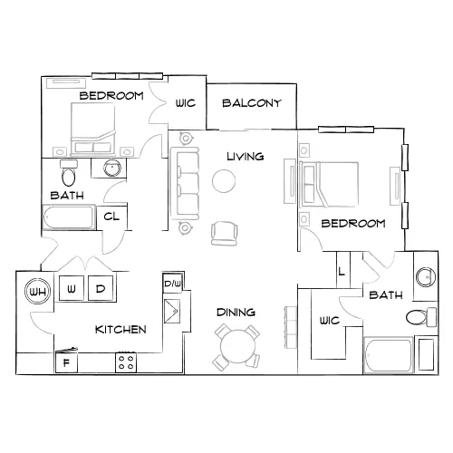 Retreat at Lenox Village - Nashville, TN - Furnished Diagram
