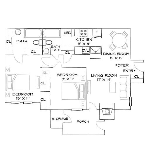 Broadleaf at Holcomb - Alpharetta, GA - Furnished Diagram