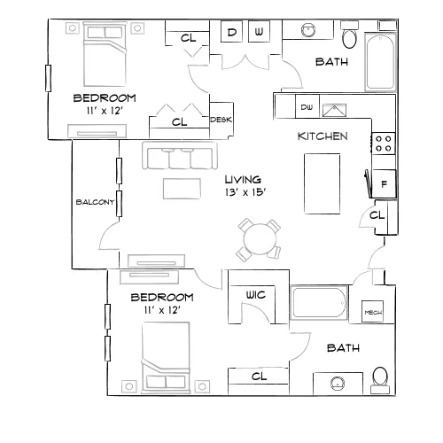 Sands Parc - Daytona Beach, FL - Furnished Diagram