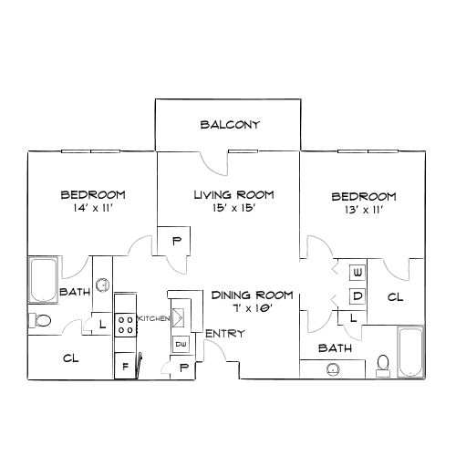 Design 2A floor plan