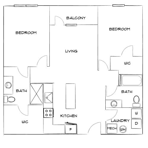Design 2A floor plan