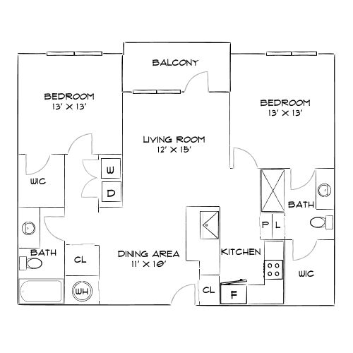 Design 2A floor plan
