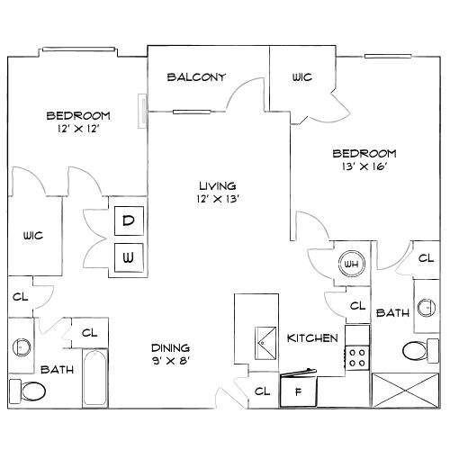 Design 2A floor plan