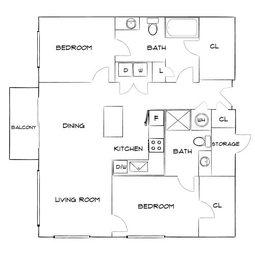 Design 2A floor plan