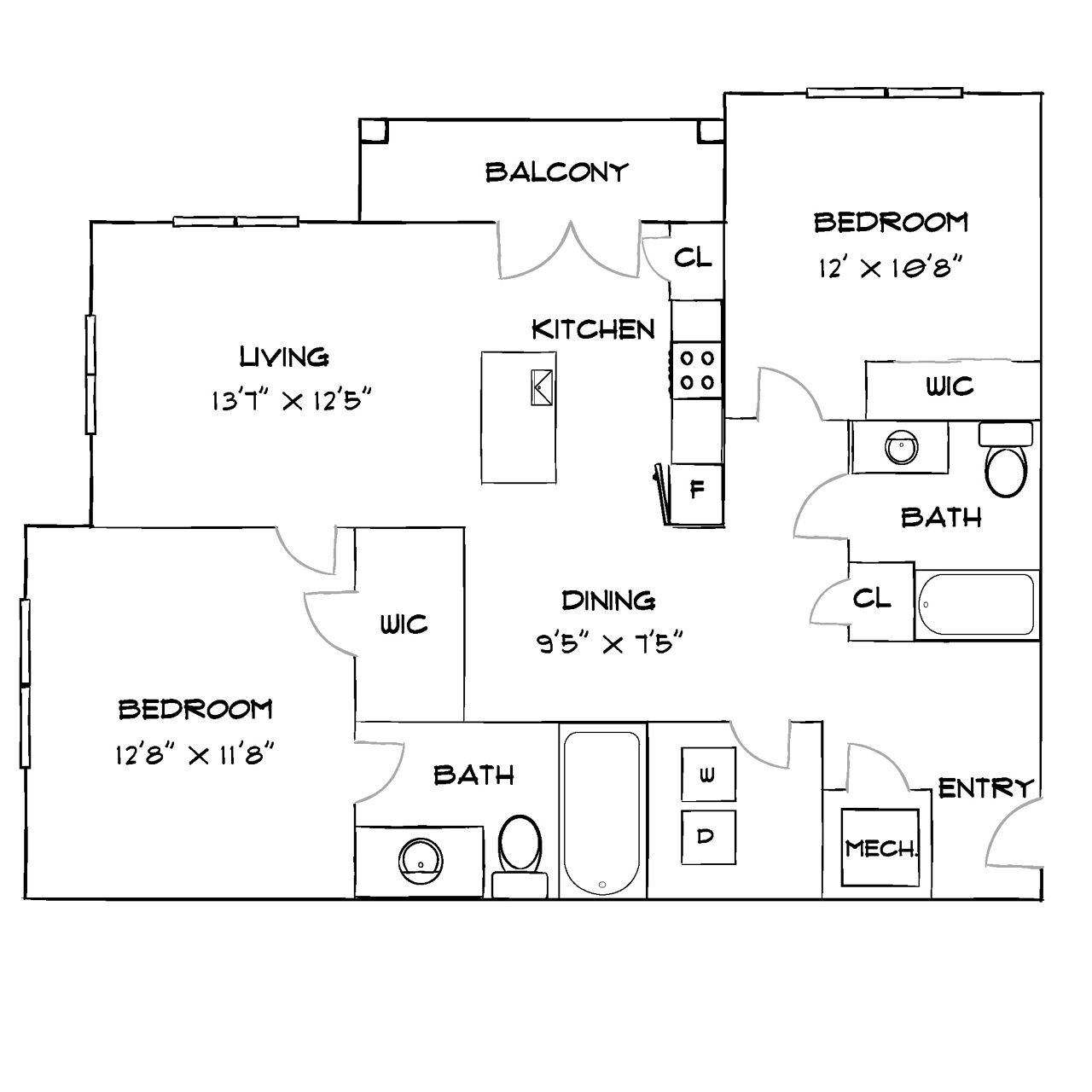 Design 2A floor plan