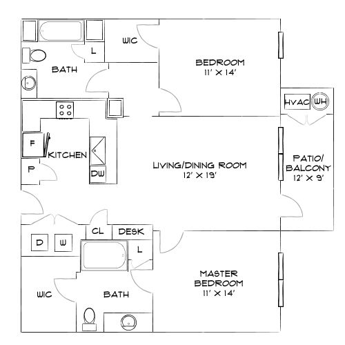 Design 2A floor plan