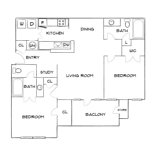 Design 2A floor plan
