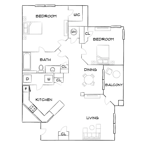 Verandahs of Brighton Bay - St. Petersburg, FL - Furnished Diagram