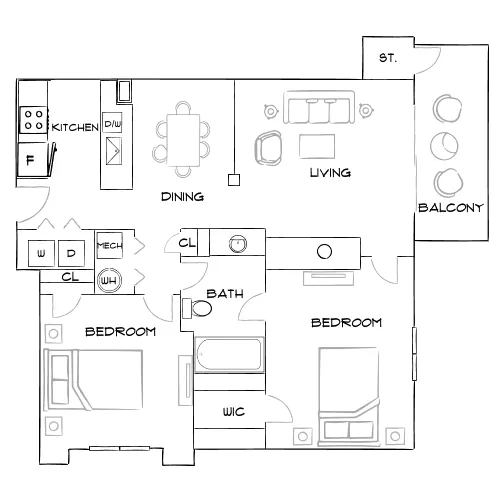 Lumin East Cobb - Marietta, GA - Furnished Diagram