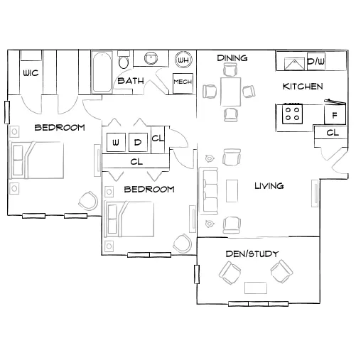 Arden Vue - Decatur, GA - Furnished Diagram