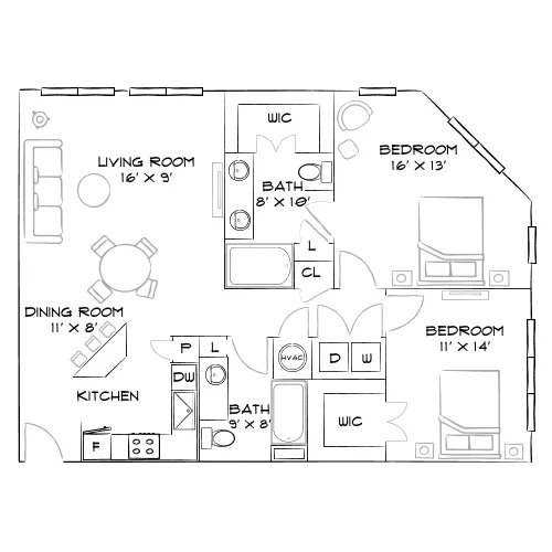Farrington Midtown - Atlanta, GA - Furnished Diagram