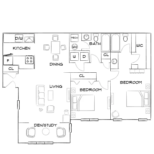 Arden Vue - Decatur, GA - Furnished Diagram