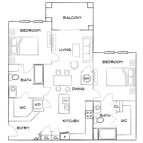 The Sawyer at One Bellevue Place - Nashville, TN - Furnished Diagram