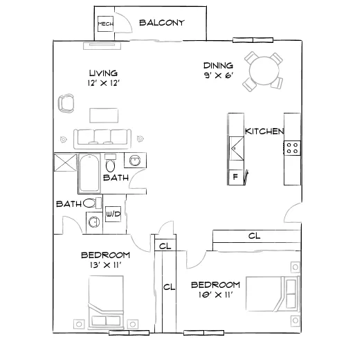 Denim Scottsdale - Scottsdale, AZ - Furnished Diagram