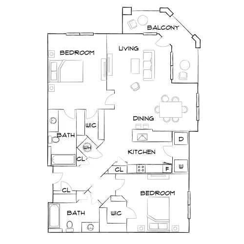 Verandahs of Brighton Bay - St. Petersburg, FL - Furnished Diagram